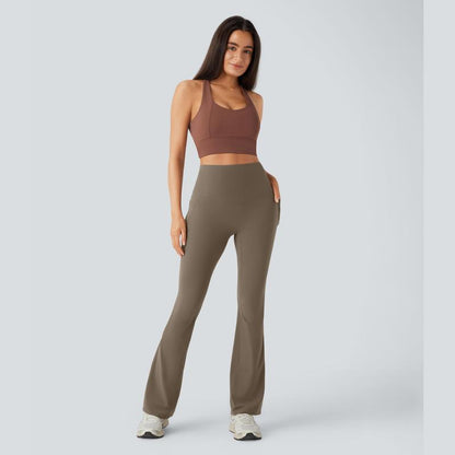 Snatched High Waisted Flare Leggings