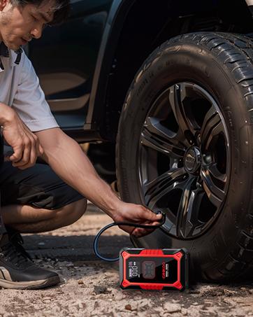 Portable Car Jump Starter With Air Compressor